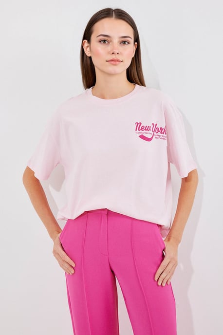 Bedrucktes Rundhals-Langarmshirt im lockeren Schnitt - Image 2
