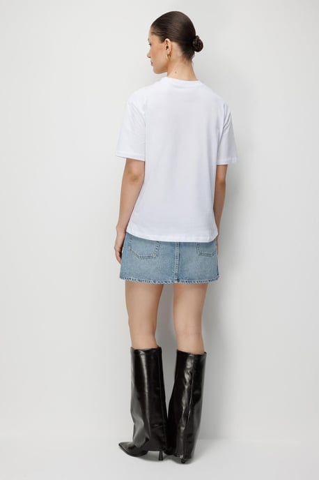 Übergröße Rippstrick Rundhalsausschnitt T-Shirt - Image 4