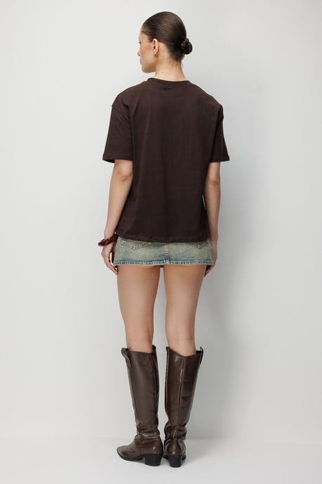 Übergroßes geripptes Rundhals-T-Shirt - Image 6