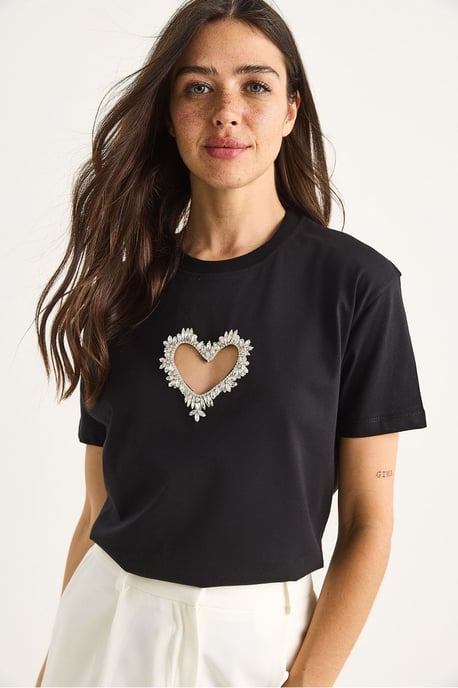 Besticktes Rundhals-Lose-Fit T-Shirt - Image 2