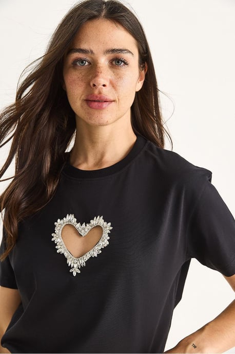 Besticktes Rundhals-Lose-Fit T-Shirt - Image 3
