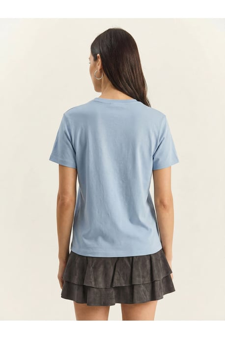 Besticktes Baumwoll-T-Shirt mit Rundhalsausschnitt - Image 4
