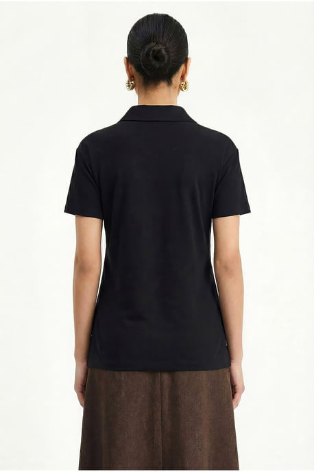 Besticktes Textdruck-Polo-Shirt - Image 4
