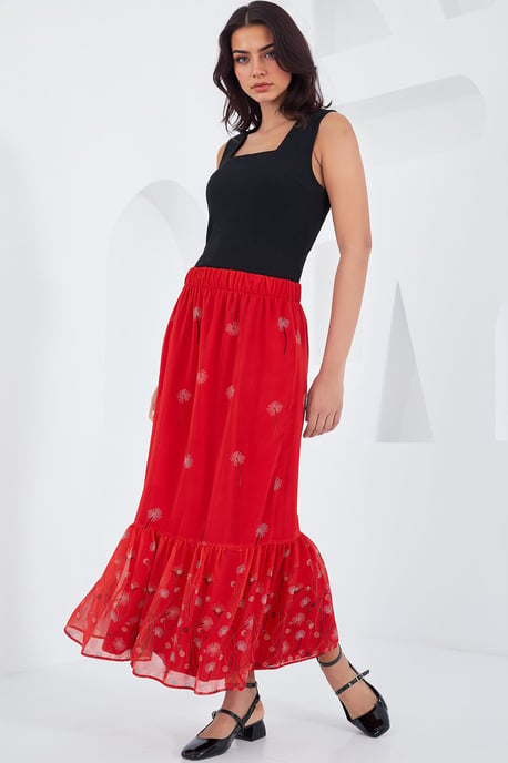 Maxi-Rock mit floralem Muster - Image 2