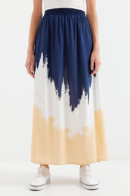 Gradient-Maxi-Rock mit elastischem Bund - Image 3