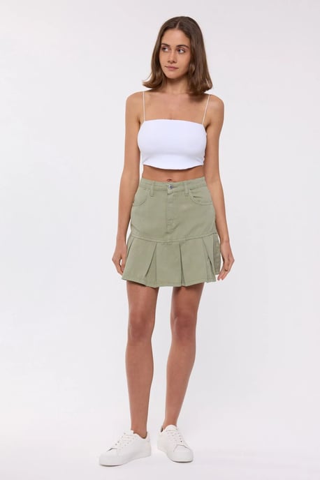 Plissierter Hohe Taille Minirock - Image 2