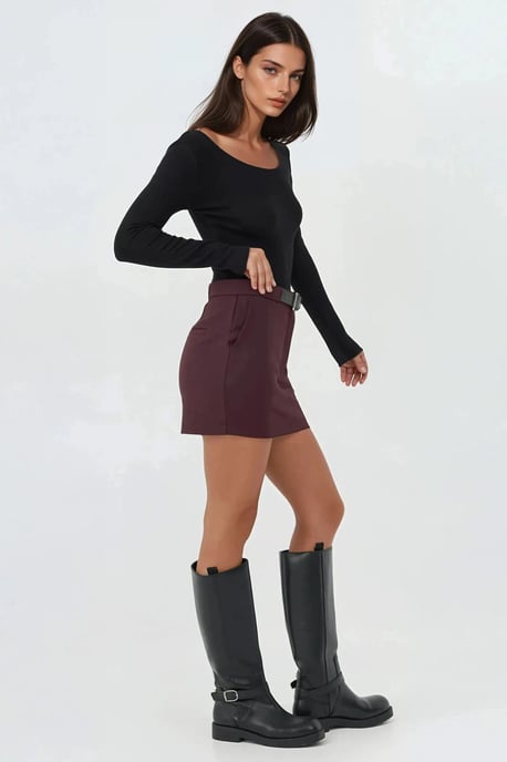Hochtaillierte Mini-Shorts - Image 4