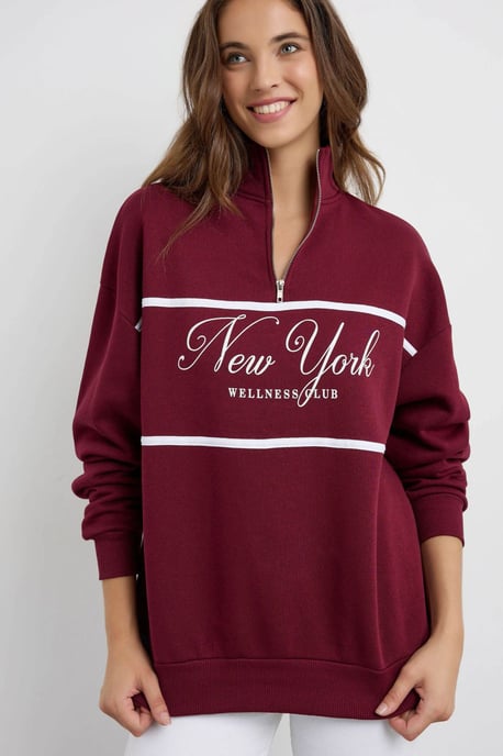 Übergroßer bedruckter Zip-Hoodie - Image 3
