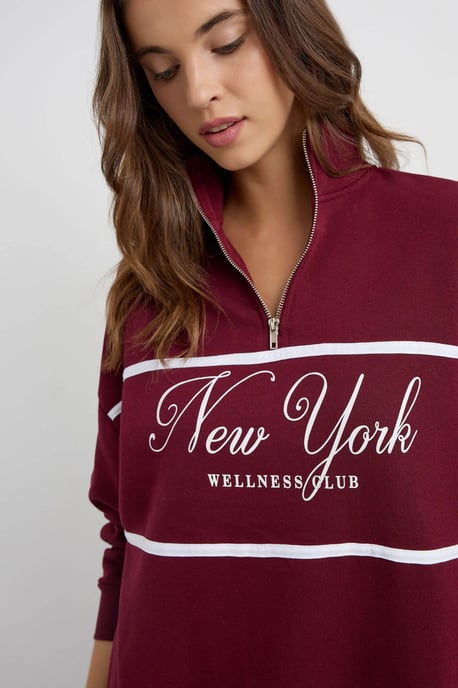 Übergroßer bedruckter Zip-Hoodie - Image 5