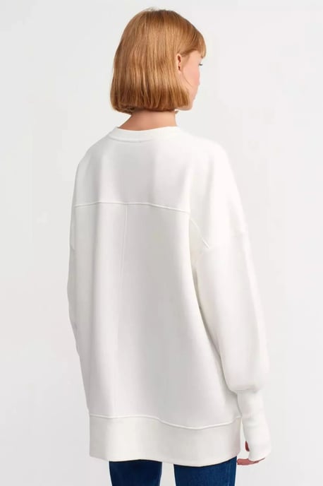 Oversized Crewneck Sweatshirt mit seitlichen Schlitzen - Image 2