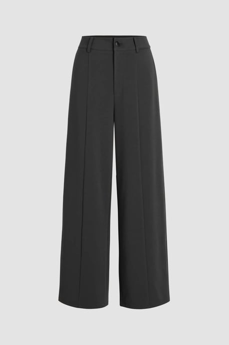 Hochtaillierte Weite Hosen mit Falten - Image 1
