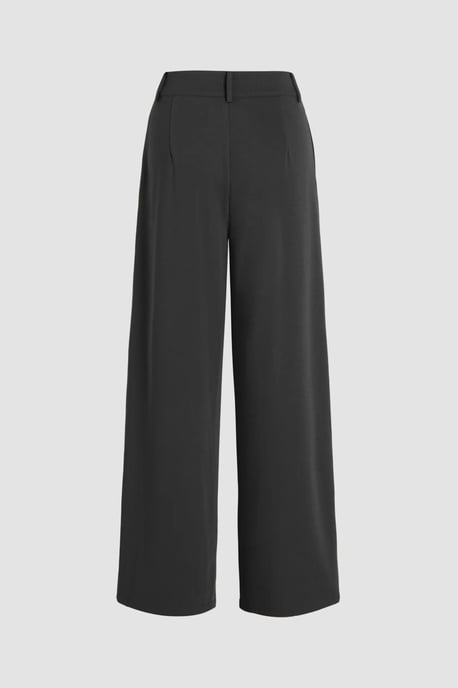 Hochtaillierte Weite Hosen mit Falten - Image 2