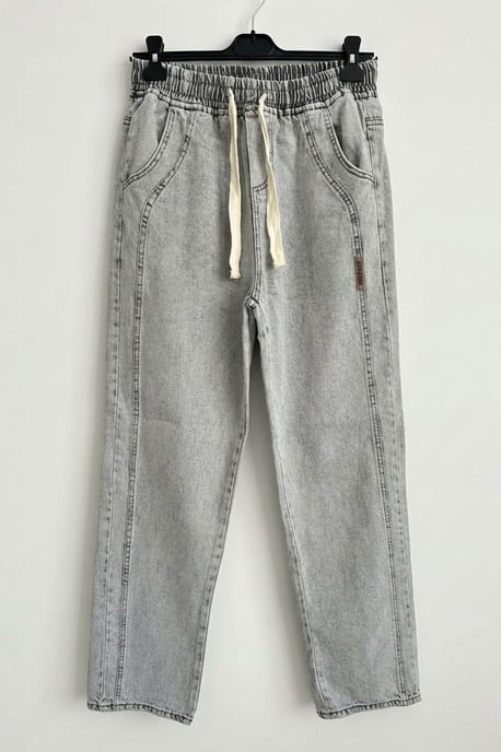 Lässige Denim-Hosen mit Zugbandbund - Image 4
