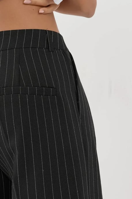 Gestreifte Weite Plisseehose - Image 6