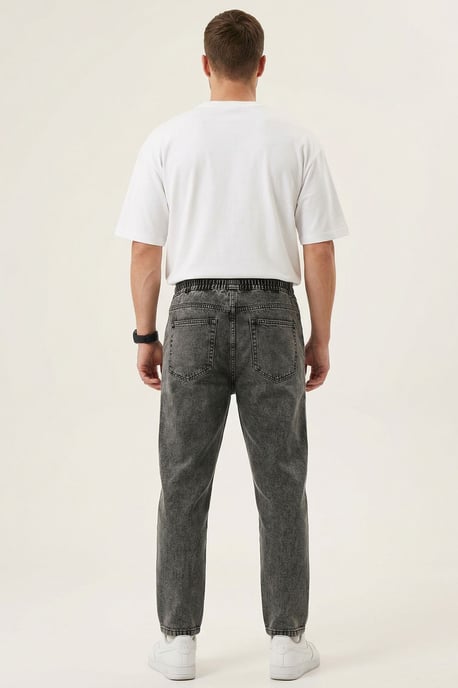 Lässige Denim-Hosen mit Zugbandbund - Image 4