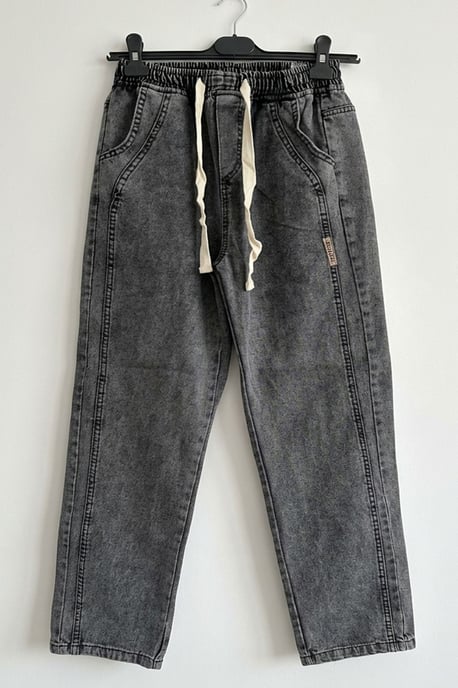 Lässige Denim-Hosen mit Zugbandbund - Image 5