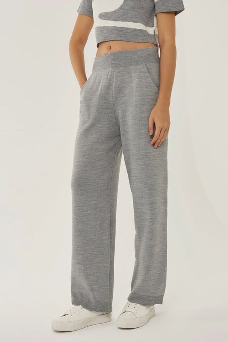 Hoch taillierte weite Strickhose - Image 3