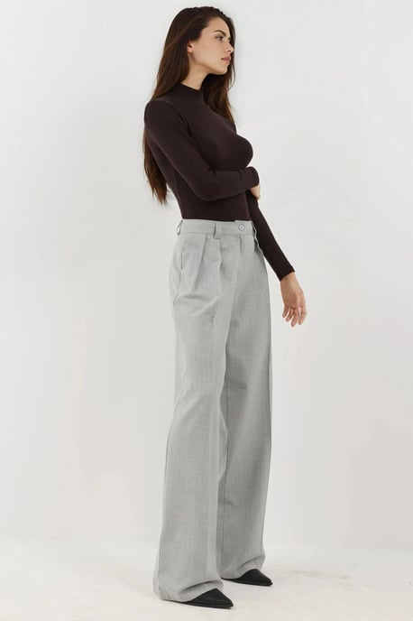 Hochtaillierte Palazzo-weitbeinige Hose - Image 5