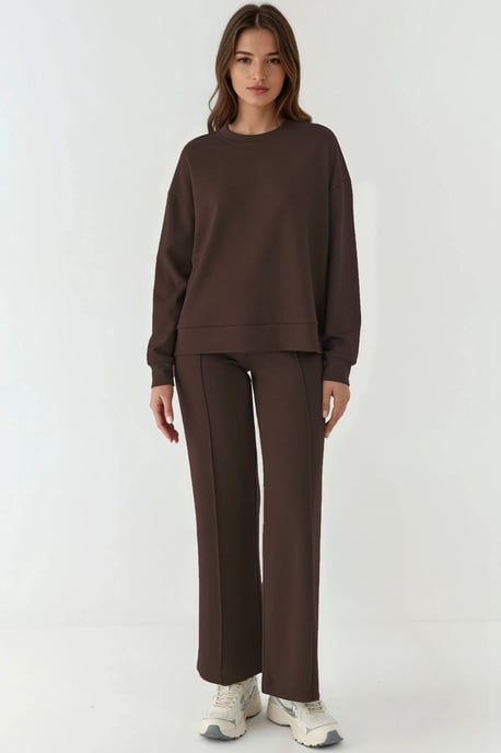 Modal Touch Rippendetail Weite Hose - Image 2