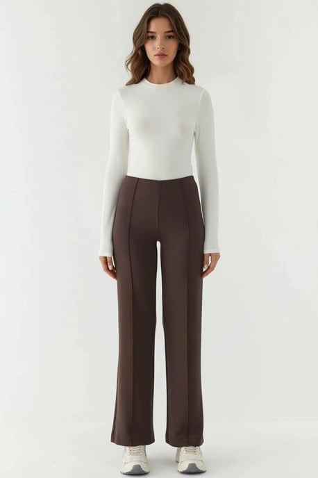 Modal Touch Rippendetail Weite Hose - Image 6