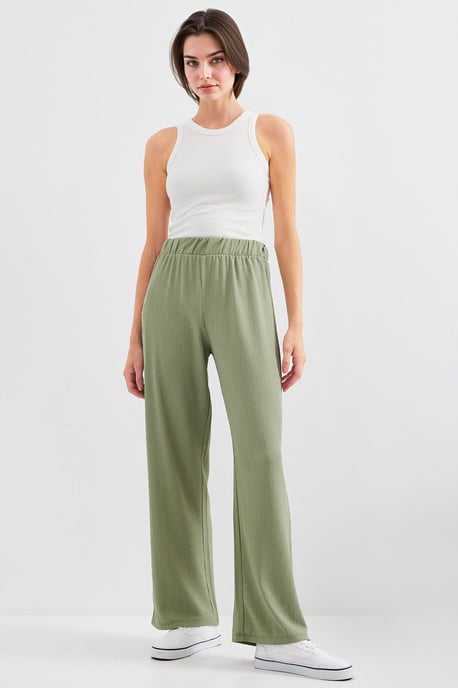 Strukturierte Lockere Strickhose - Image 1