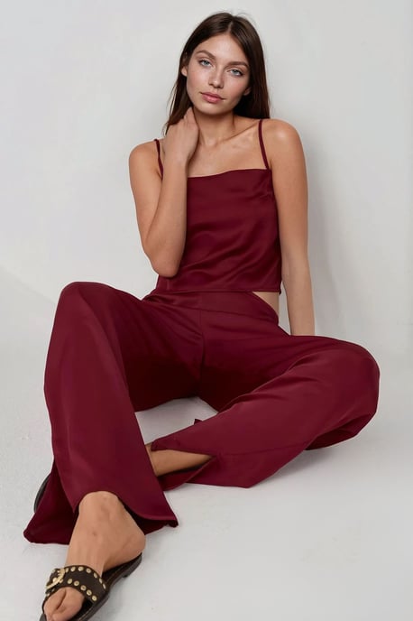 Ana Weite Satin-Hosen - Image 5