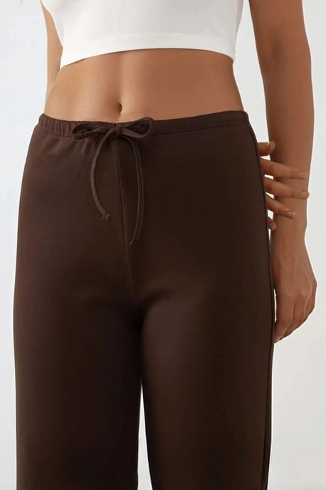 Weite Beinform Strukturierte Lange Hose - Image 3