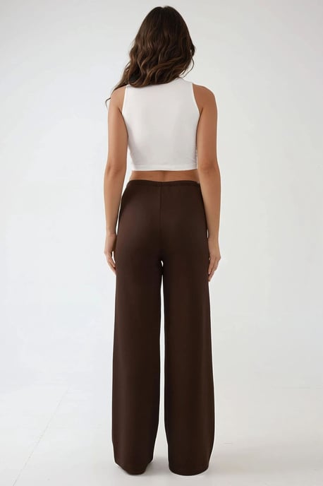Weite Beinform Strukturierte Lange Hose - Image 5