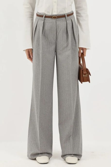 Gestreifte Weite Plisseehose aus Palazzo-Style - Image 2