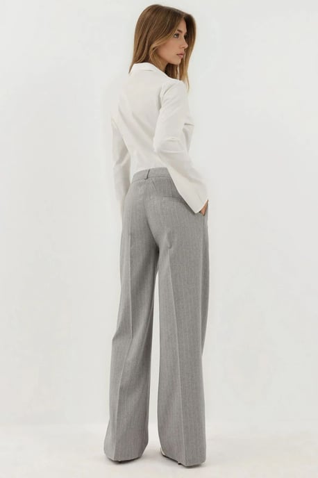Gestreifte Weite Plisseehose aus Palazzo-Style - Image 3