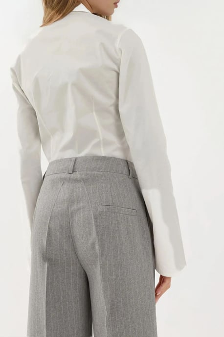 Gestreifte Weite Plisseehose aus Palazzo-Style - Image 5