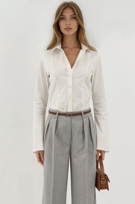 Gestreifte Weite Plisseehose aus Palazzo-Style - Image 6
