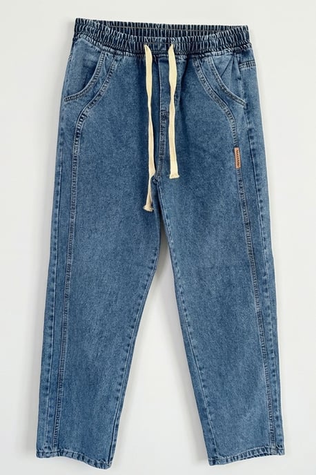 Lässige Denim-Hosen mit Zugbandbund - Image 6