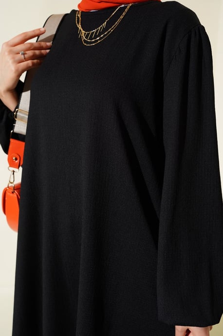 Texturiertes Langarm-Tunika- und Weitbein-Hosen-Set - Image 3