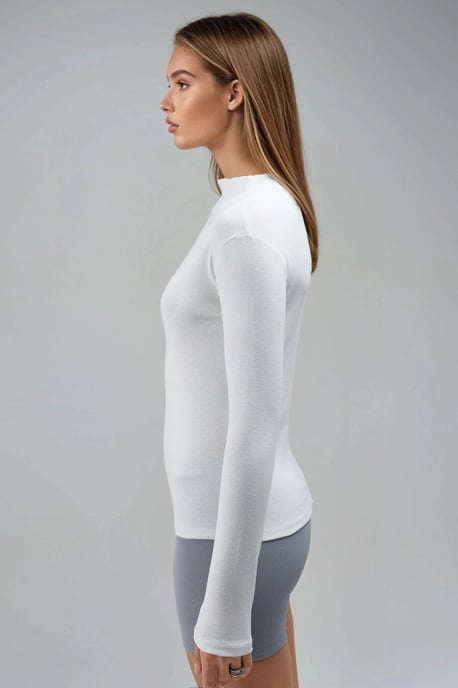 Schlankes Fit Halblowerkragenbluse - Image 4