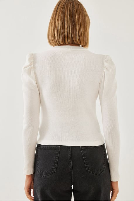 Drapiertes Detail Basic Top - Image 6