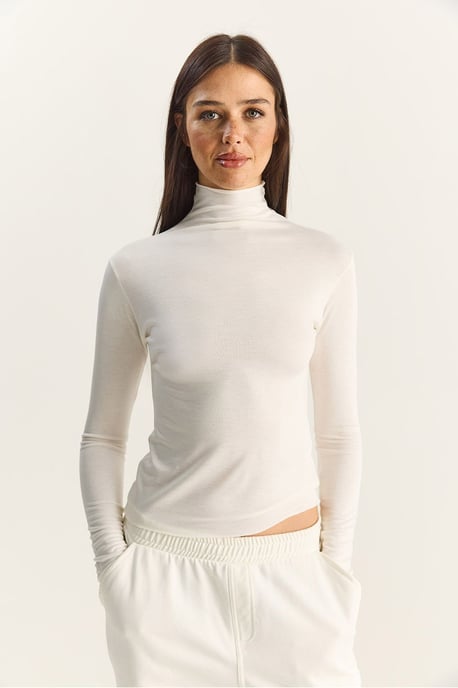Basic Halbstehkragenbluse - Image 2