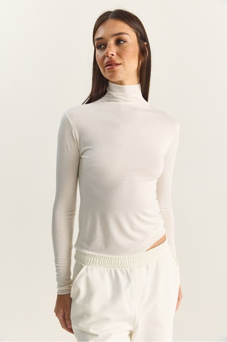 Basic Halbstehkragenbluse - Image 3
