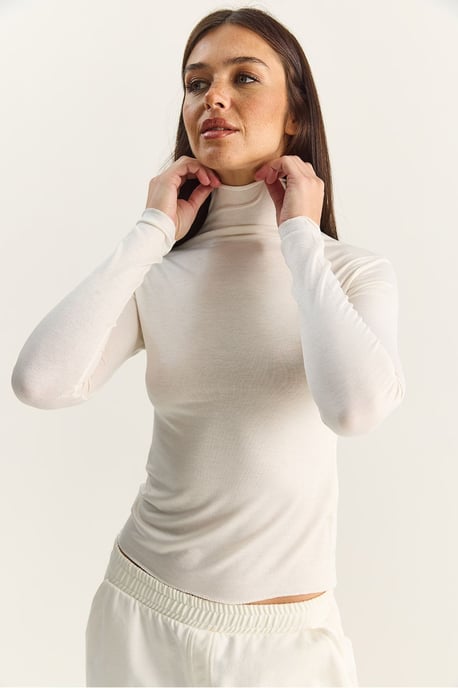 Basic Halbstehkragenbluse - Image 5