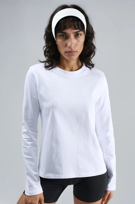 Langärmlige Rundhals-Basicbluse - Image 1