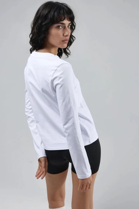 Langärmlige Rundhals-Basicbluse - Image 2