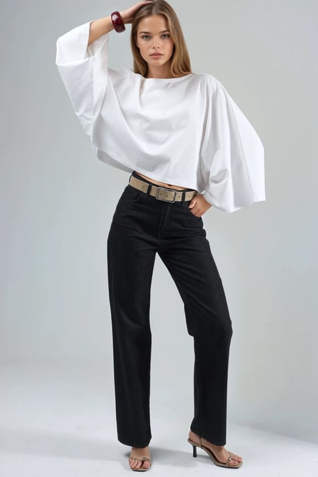 Lässige Bootsausschnittbluse - Image 4