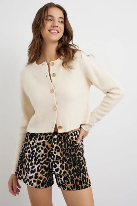 Knopfmuster Strickjacke - Image 2