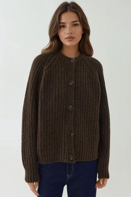 Strickjacke mit Knöpfen und Strukturmuster - Image 6