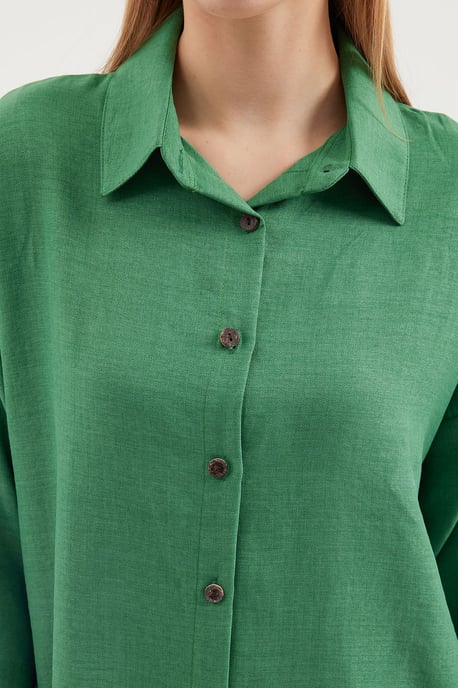 Leinenmischung Langarmshirt und Hose Set - Image 4