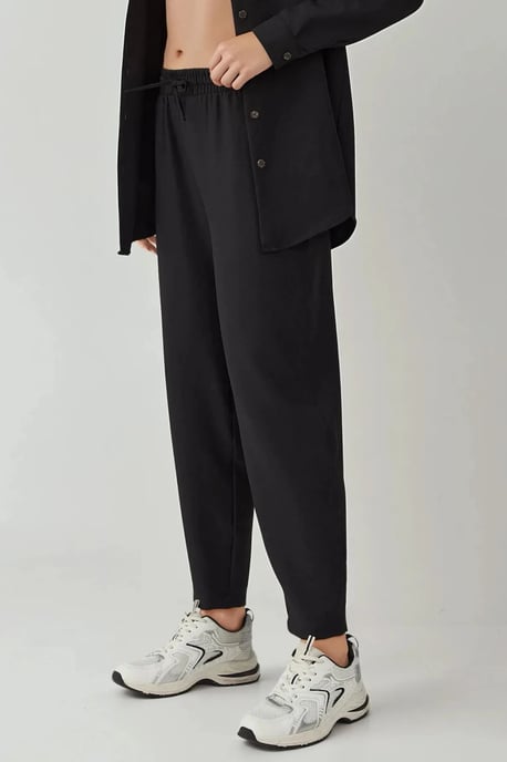 Leinenmischung Langarmhemd und Hosen Koord-Set - Image 6
