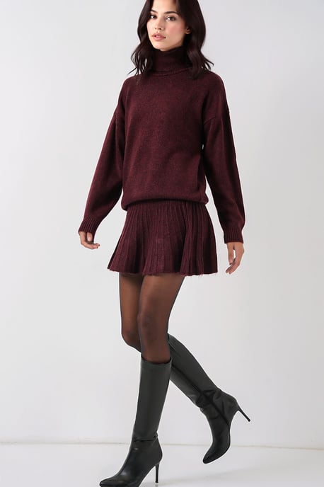 Strukturierter Oversized Rollkragen-Strickanzug - Image 2
