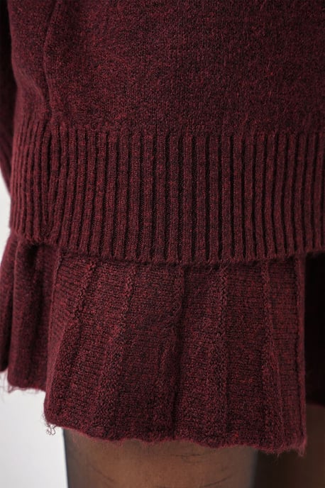 Strukturierter Oversized Rollkragen-Strickanzug - Image 4