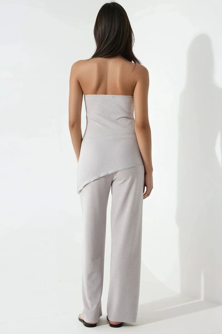 Strukturiertes Bandeau-Top & Hose Set aus zwei Teilen - Image 3