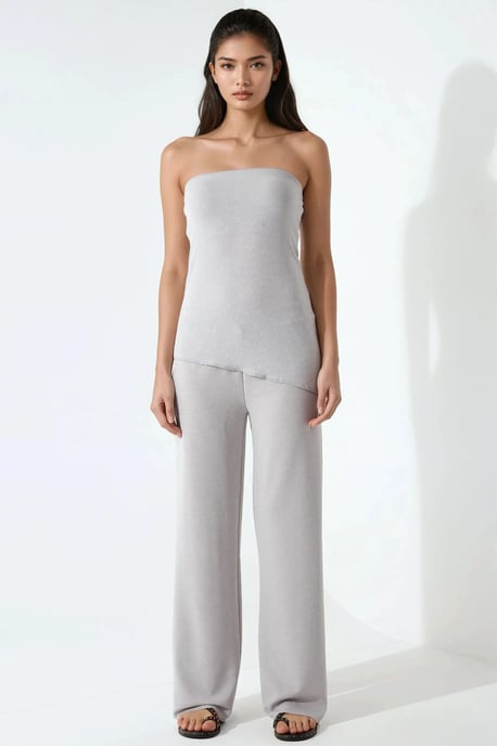 Strukturiertes Bandeau-Top & Hose Set aus zwei Teilen - Image 6